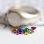 Rainbow Ring Handmade Silver And Gems, thumbnail 9 of 12
