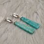 Gemstone Amazonite Silver Earrings, thumbnail 6 of 6