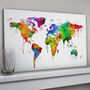 World Map Canvas Art Print, thumbnail 1 of 6