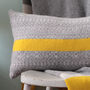 Bold Stripe And Fair Isle Rectangle Cushion, thumbnail 2 of 2