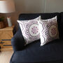 Chalk Hand Embroidered Cushion, thumbnail 2 of 12