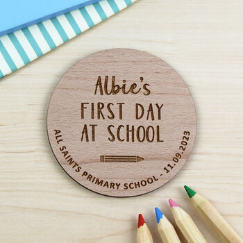 First Day At School Personalised Keepsake Disc, 2 of 7