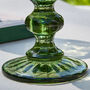 Fleur De Lys Green Embossed Wine Glass, thumbnail 3 of 4