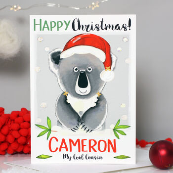 Personalised Koala Relation Christmas Card, 2 of 8