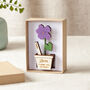 Wooden Birth Flower Personalised Boxed Keepsake, thumbnail 3 of 6