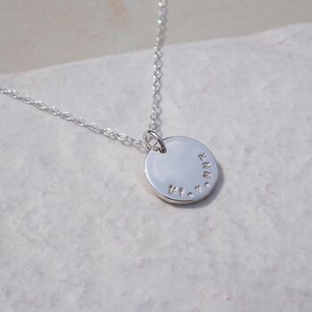 Personalised Hand Stamped Double Sided Disc Necklace, 7 of 12