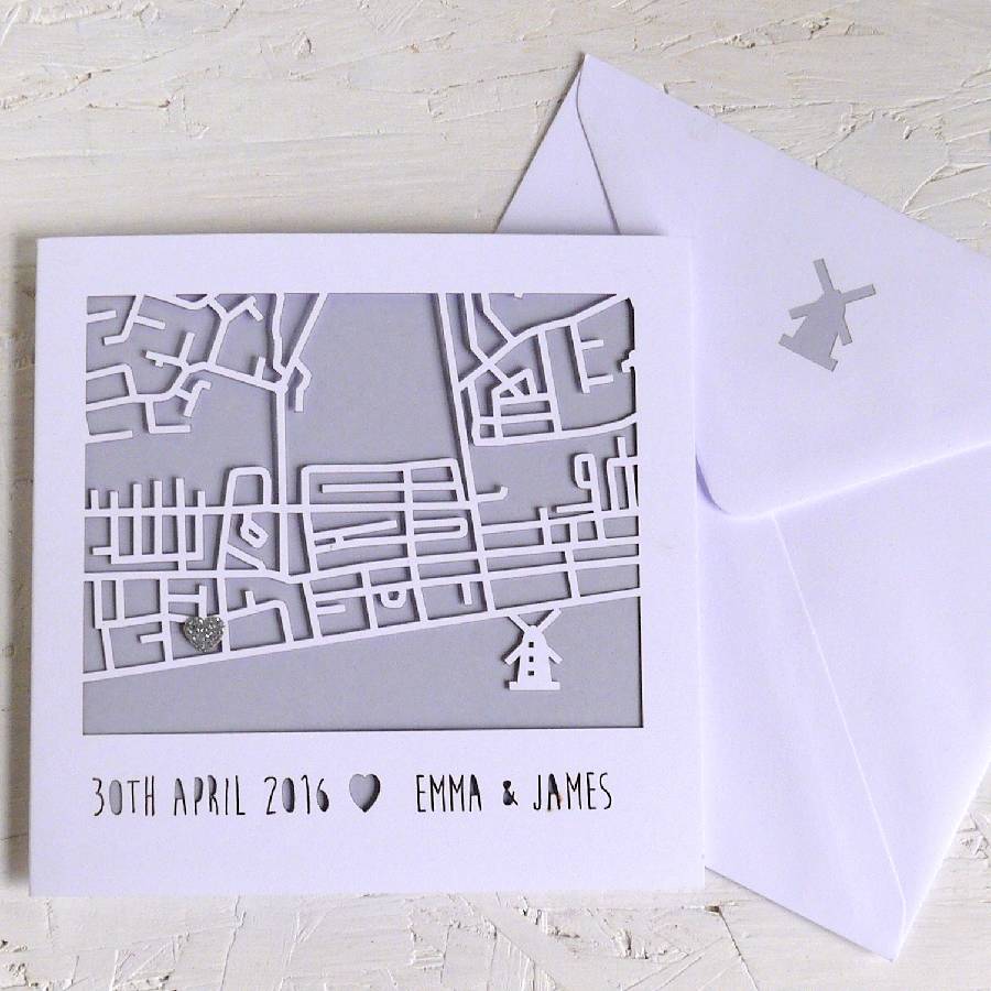 Bespoke Wedding Venue Map Invitation By Betsy Els Bespoke Wedding Venue Map Invitation