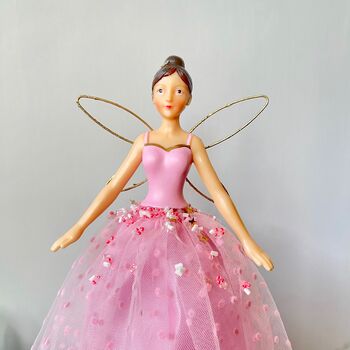Pink Sparkle Fairy Tree Topper 19cm, 2 of 3