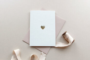 Gold Foil Printed Heart Greetings Card, 2 of 2