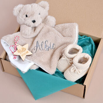 New Baby Gift Set With Teddy Comforter, 5 of 9