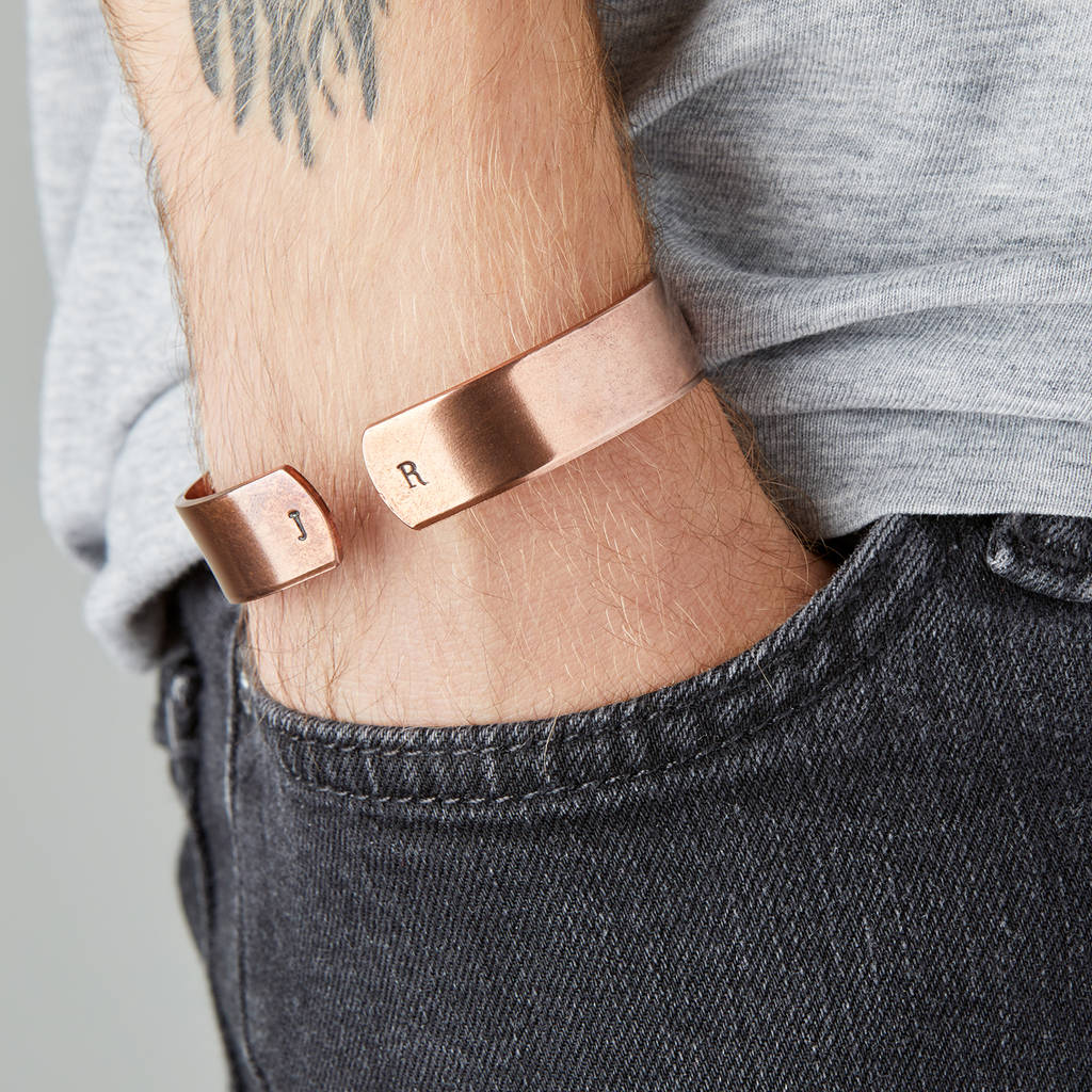 chunky copper cuff for men by babyfish