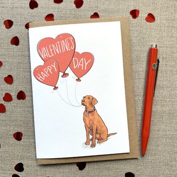 Personalised Labrador Happy Valentine's Card, 3 of 5