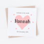 Personalised New Baby Girl Card, thumbnail 2 of 3