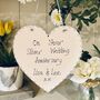 Personalised Silver Wedding Anniversary Gift Heart, thumbnail 4 of 7
