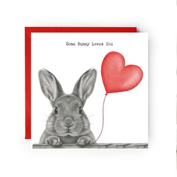 Some Bunny Loves You – Cute Hand Drawn Greeting Card, 2 of 5