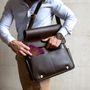 Personalised Leather Messenger Bag For Men ' Ryton ', thumbnail 10 of 12