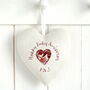 Personalised Initials Heart 40th Ruby Anniversary Gift, thumbnail 2 of 10