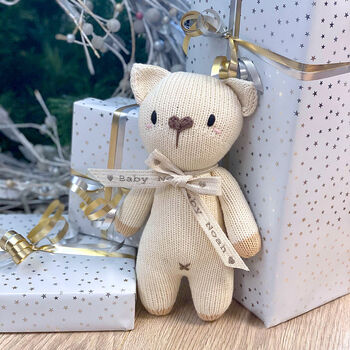 Personalised Hand Knitted Cute Kangaroo First Teddy, 4 of 10