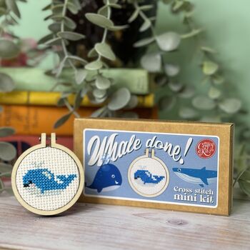 Whale Done! Mini Cross Stitch Kit, 2 of 4