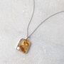 The Rectangle Citrine Necklace, Silver, thumbnail 1 of 10