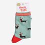 Women's Bamboo Socks Sausage Dog Christmas Reindeer, thumbnail 5 of 5