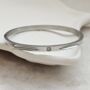 Diamond Bangle Silver, thumbnail 1 of 7