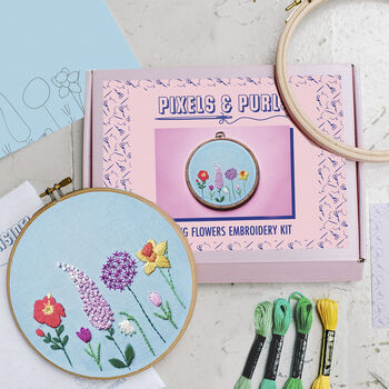 Spring Flowers Embroidery Kit, 3 of 4