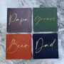 Father's Day Personalised Square Leather Coasters, thumbnail 4 of 6