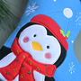 Personalised Grey Christmas Stocking With Santa, thumbnail 2 of 5