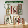 Personalised Birth Year Print With Checkerboard Frame, thumbnail 3 of 12