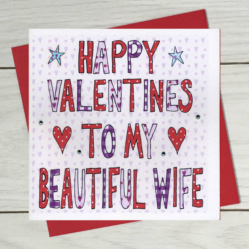 Personalised Wife Valentine Book Card By Claire Sowden Design ...