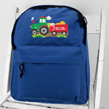 Personalised Kids Tractor Backpack, 4 of 4