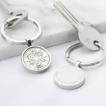Personalised 1934 90th Birthday Sixpence Keyring, 4 of 9