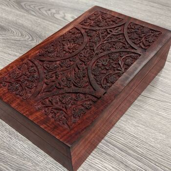 Floral Daisy Wooden Jewellery Box, 3 of 6