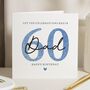 Personalised Blue 60th Milestone Birthday Card For Dad, thumbnail 1 of 7