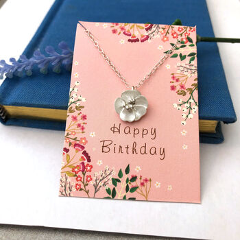 Mother's Day Sterling Silver Buttercup Flower Necklace, 3 of 11