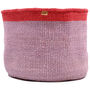 Imani: Xl Pink And Red Storage Basket, thumbnail 2 of 6