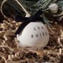 Personalised Ceramic Family Name Christmas Bauble Tree Decoration, thumbnail 2 of 6