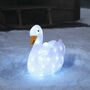 Outdoor Christmas Figure Light Up LED Acrylic Swan Battery Operated With Timer 31cm, thumbnail 1 of 3