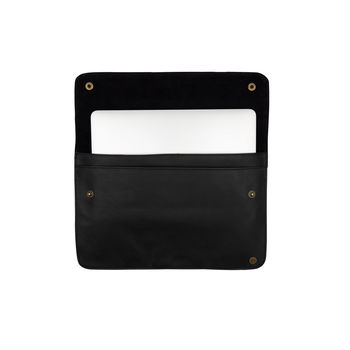 Personalised Black Leather Oslo Macbook Sleeve/Case, 3 of 8
