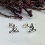 925 Sterling Silver Luna Moth Studs Earrings, thumbnail 6 of 6