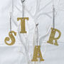 Gold Sparkle Letter Hanging Decorations, thumbnail 2 of 3