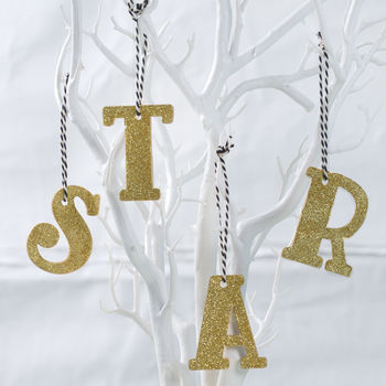 Gold Sparkle Letter Hanging Decorations, 2 of 3