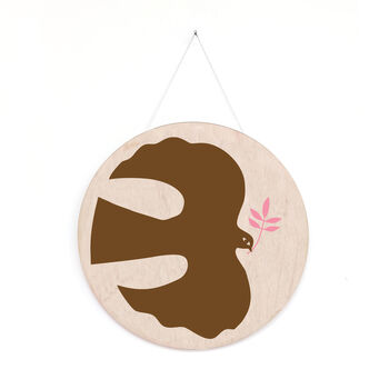 Wooden Screen Printed Bird Wall Hanging, 6 of 10