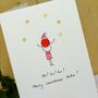 Personalised 'Christmas Button' Hand Illustrated Card, thumbnail 3 of 10