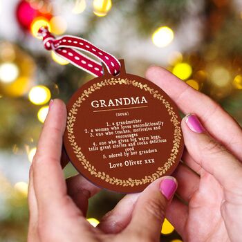 Personalised Definition Of Grandma Christmas Bauble, 2 of 2