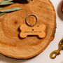 'Always By Your Side' Oak Dog Bone Keyring | Keys | Key Accessory, thumbnail 1 of 2