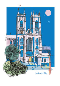 Westiminster Abbey London A3 Print, 2 of 3