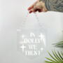 In Dolly We Trust Clear Acrylic Banner And Chain, thumbnail 1 of 7