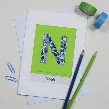 Liberty Print Initial Card, 5 of 7